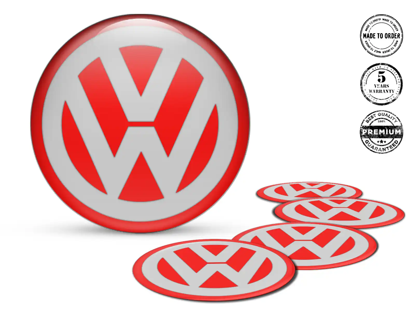 VW Pegatina de Tapacubos Diseño Etiquetas de Cúpula